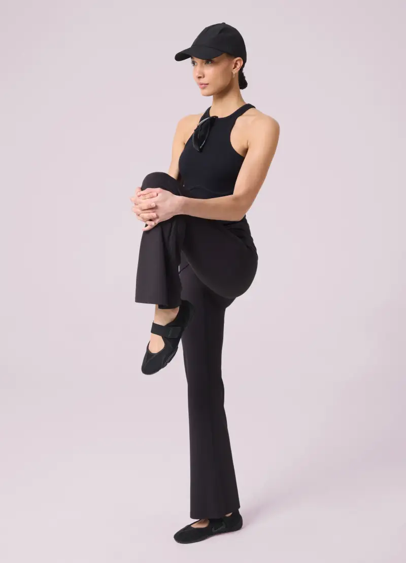 Tank Top In Cotone Elasticizzato A Costine Altavia Studio, Donna, Nero