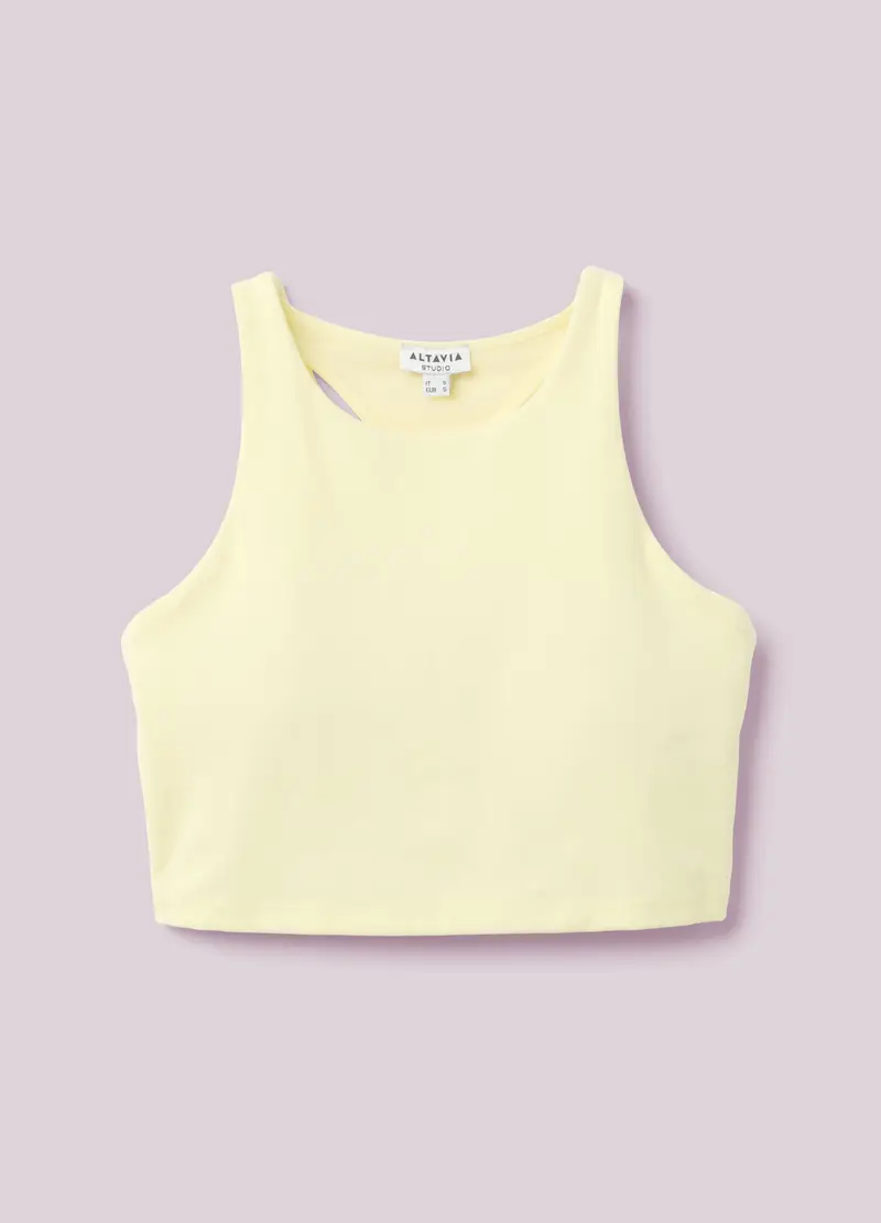 Top Bra Sportivo In Tessuto Tecnico Altavia Studio, Donna, Giallo
