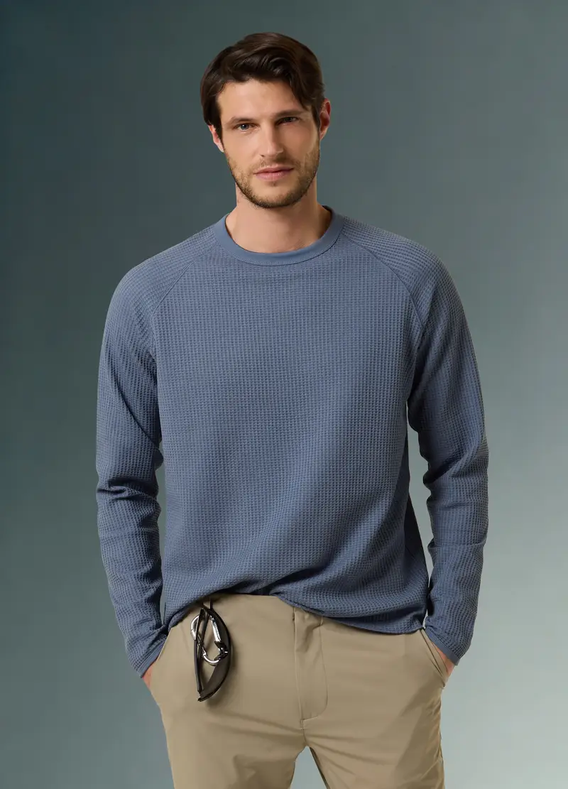 T-shirt A Manica Lunga Altavia With Deborah Compagnoni, Uomo, Blu miniatura 2