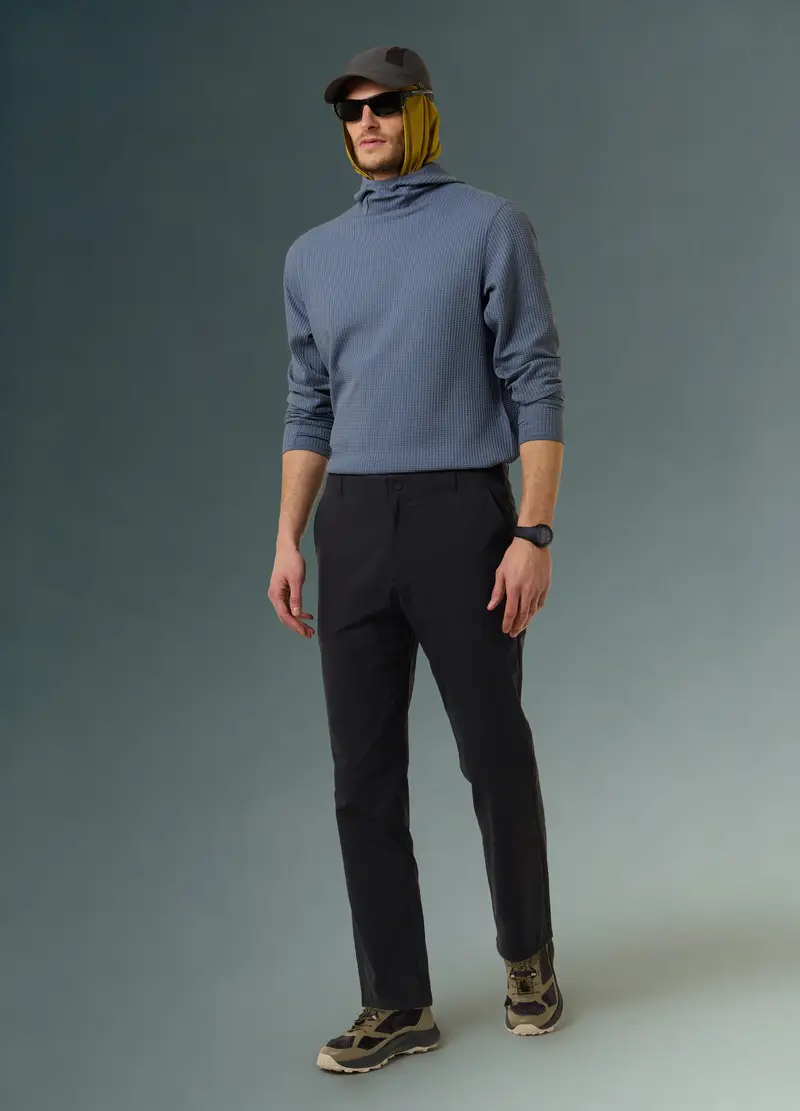 T-shirt A Manica Lunga Con Cappuccio Altavia With Deborah Compagnoni, Uomo, Blu miniatura 2