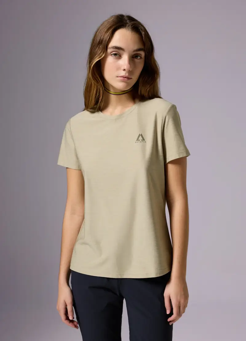 ALTAVIA T-shirt Donna Beige 3983846 miniatura 2