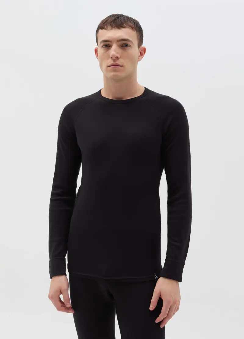 T-shirt Termica A Maniche Lunghe Altavia With Deborah Compagnoni, Uomo, Nero