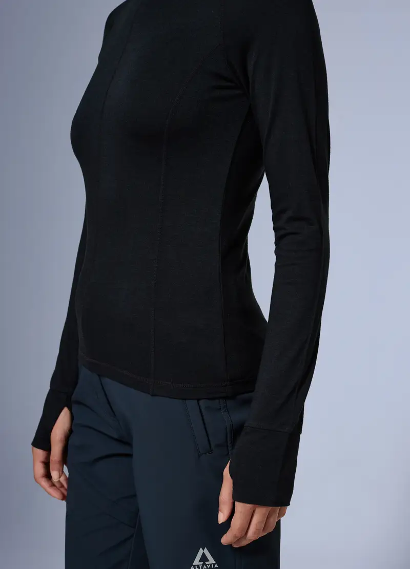 ALTAVIA T-shirt Donna Nero 4133642 miniatura 3