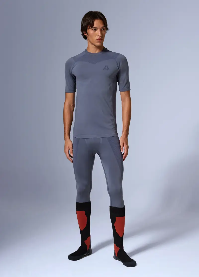 T-shirt Termica Seamless A Manica Corta Altavia With Deborah Compagnoni, Unisex, Blu