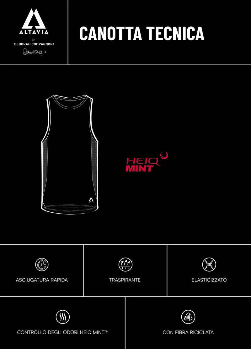 Vogatore In Tessuto Tecnico Altavia With Deborah Compagnoni, Uomo, Nero miniatura 3