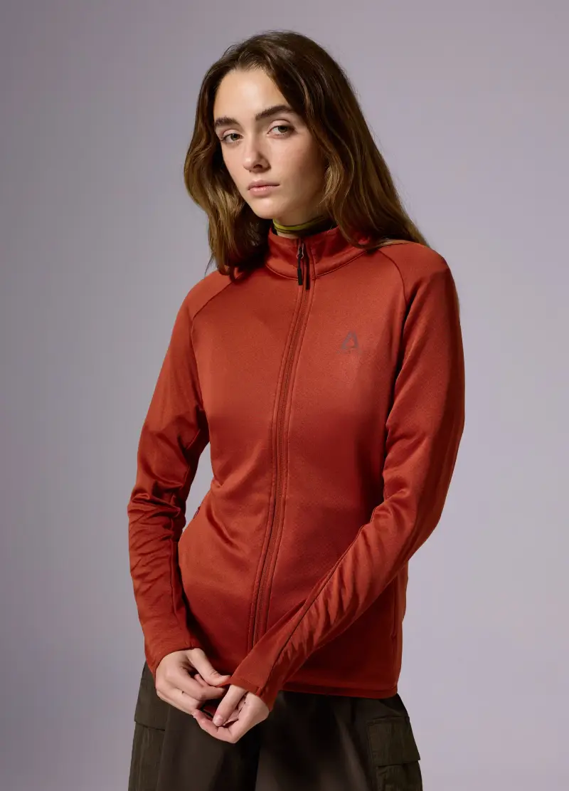 Waffle Pile Full-zip Altavia With Deborah Compagnoni, Donna, Arancione miniatura 2