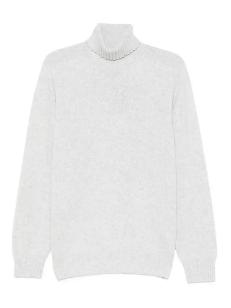 Maglione a collo alto a maniche lunghe Beige