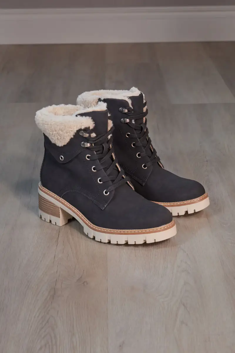 Anfibi neri con interno caldo e suola carrarmato Altemberg 5 [NERO]