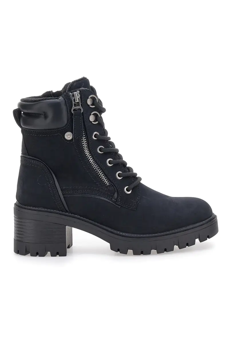 Anfibi neri con tacco medio Altemberg 7 [NERO]