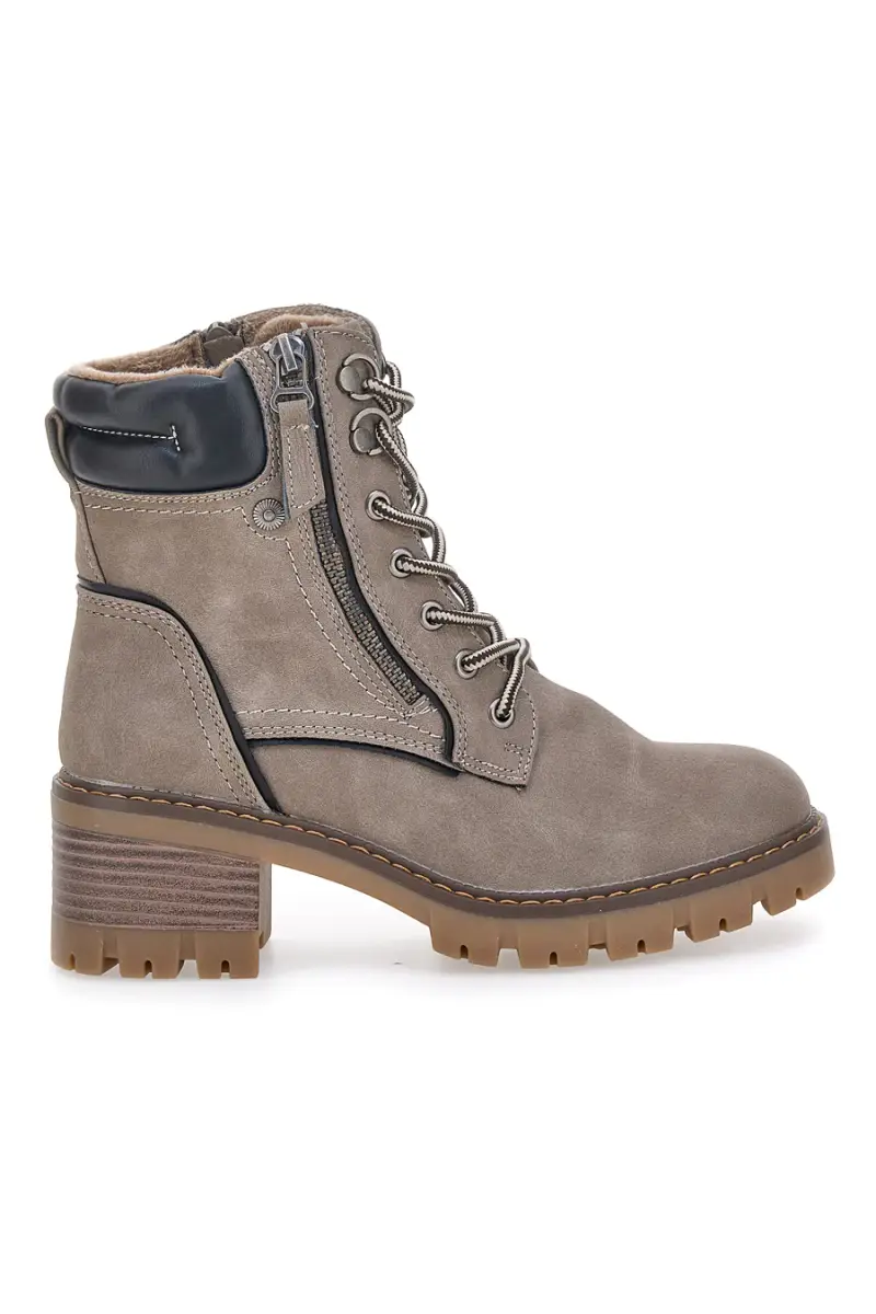 Anfibi taupe con doppia zip e interno caldo Altemberg 7 [TAUPE]