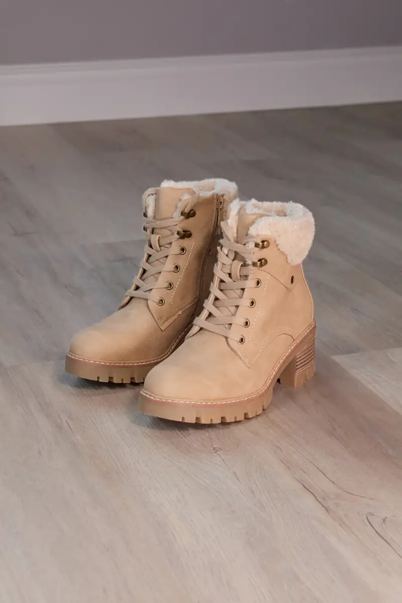 Anfibi taupe con interno caldo e suola carrarmato Altemberg 5 [TAUPE]