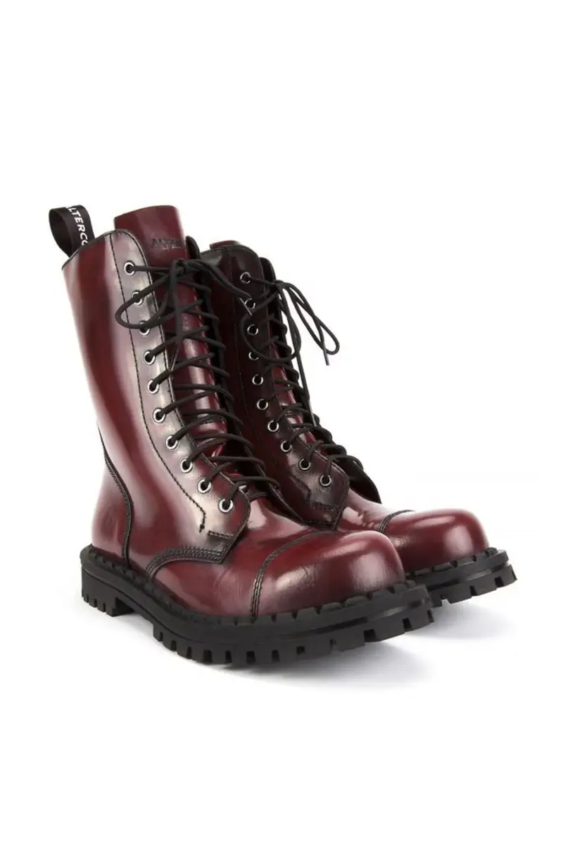 stivali da motociclista in pelle 351 donna Granata miniatura 2