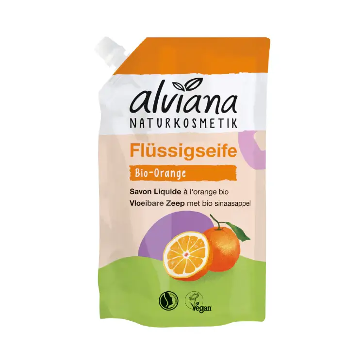 naturkosmetik Sapone Liquido all'Arancia Bio - Ricarica 500 ml