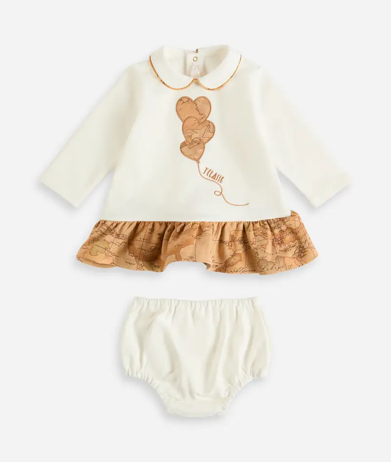 Abitino in felpina Geo Balloon Latte e Geo Classic