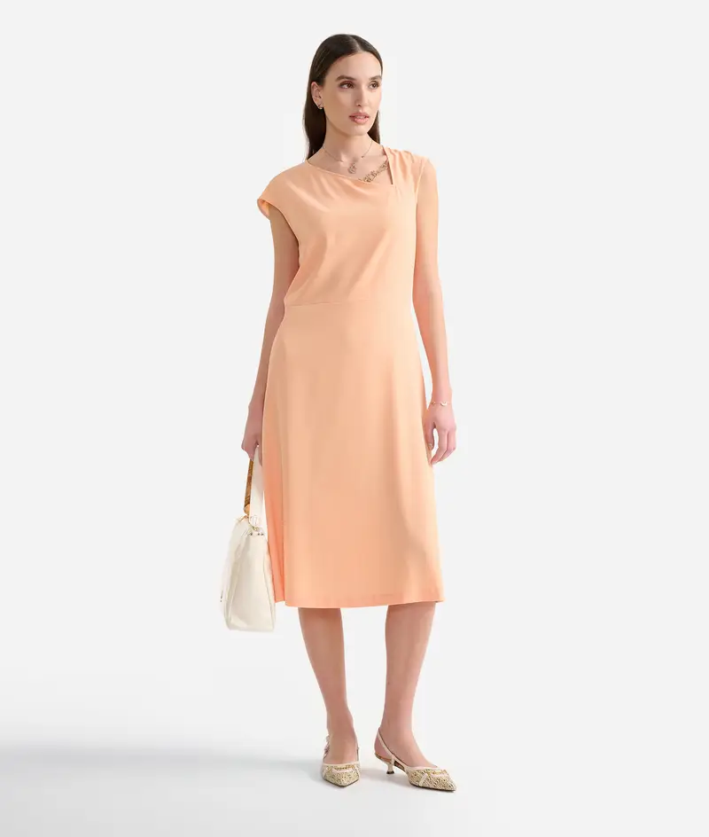 Abito in cady con gioiello 1ᴬ Classe Mandarino