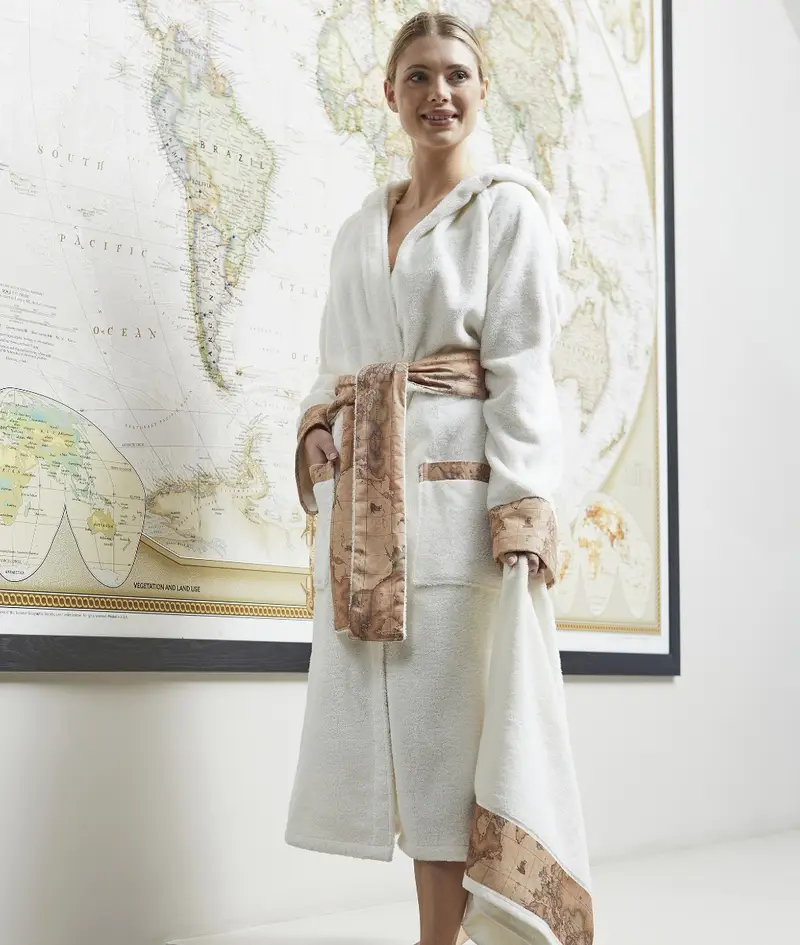 Accappatoio con cappuccio Bianco