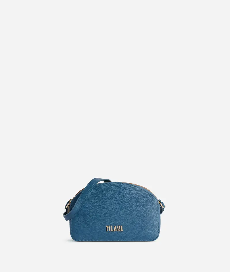 Aura Bag tracollina doppia zip Blu Pacifico