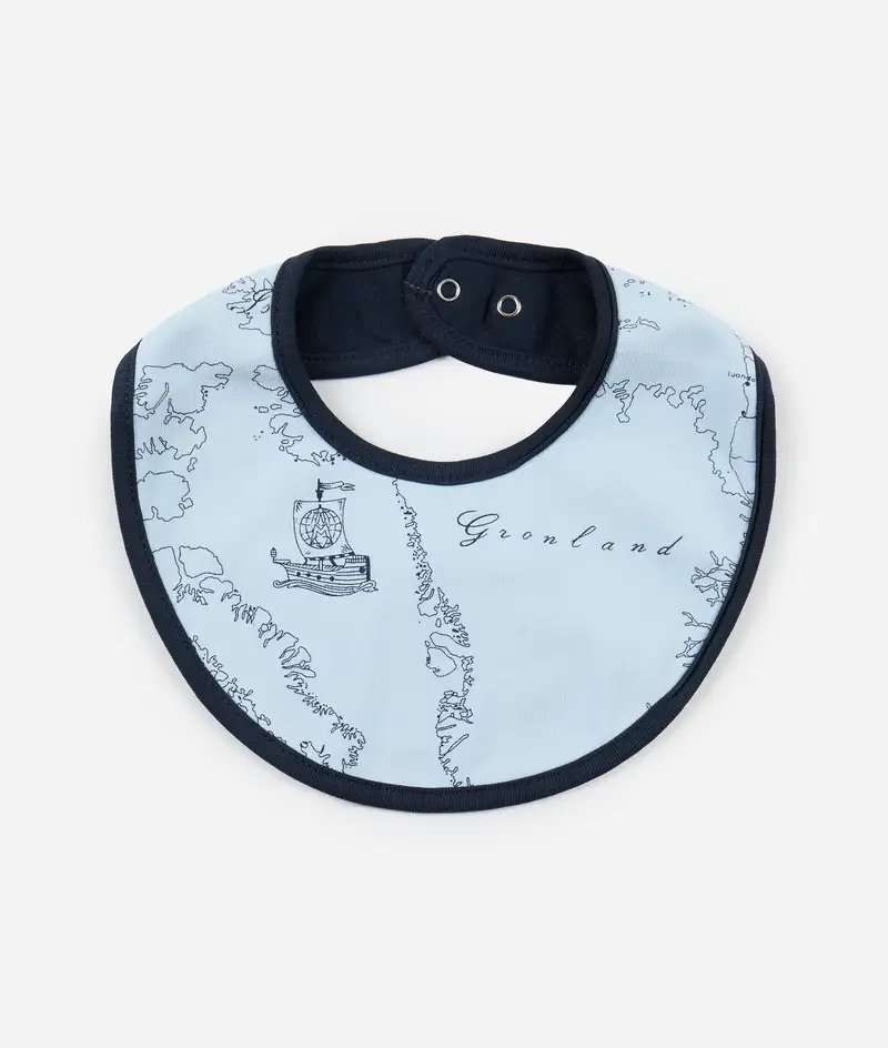 Bavaglino in jersey Geo Filetto Azzurro Cielo