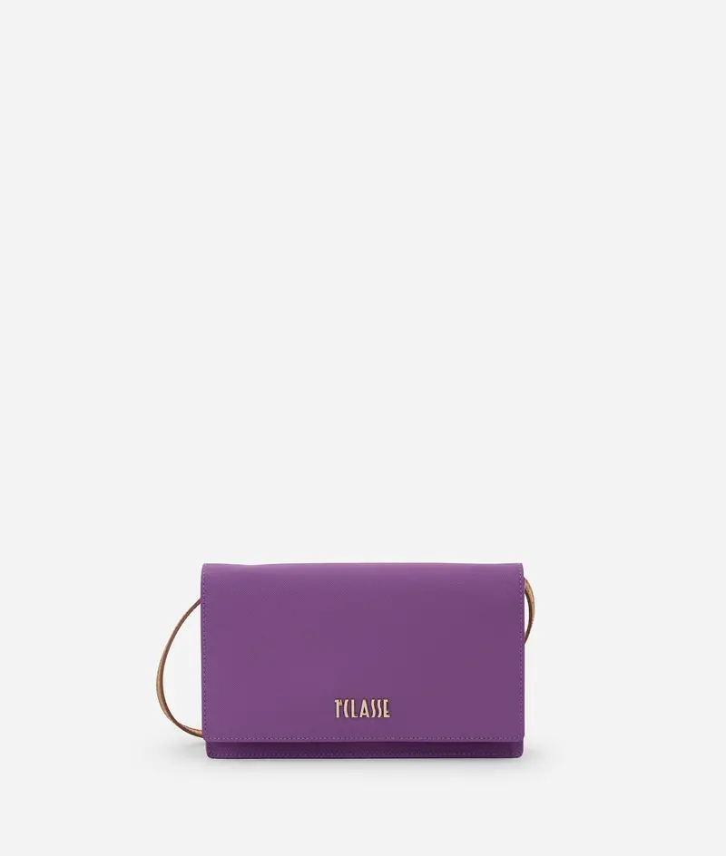 Bloom City pochette con patta Viola Bougainville