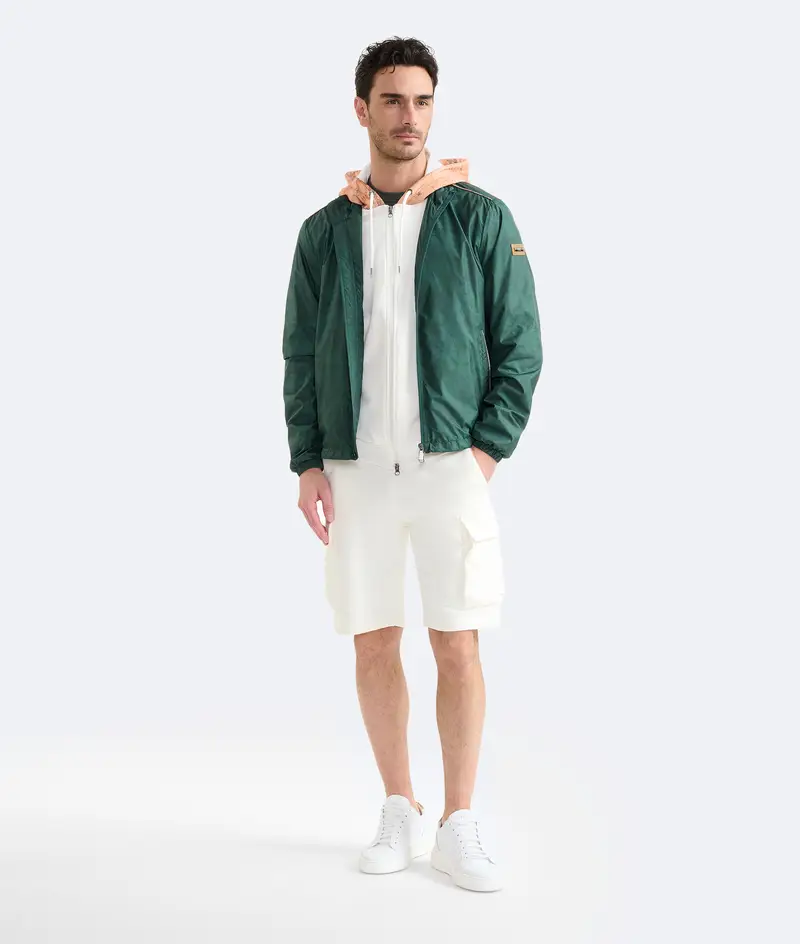 Bomber in nylon Geo Color Verde Giungla