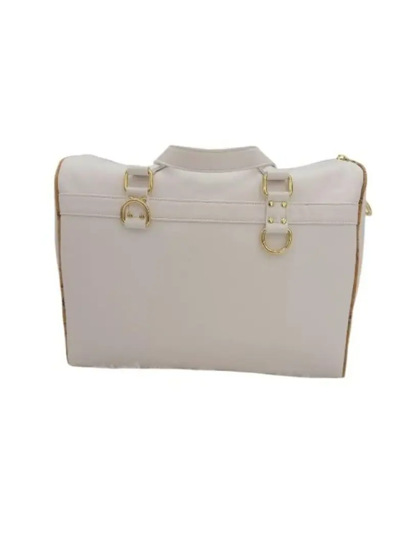 Alviero Martini borsa bianca neonato in pelle mini logo miniatura 2