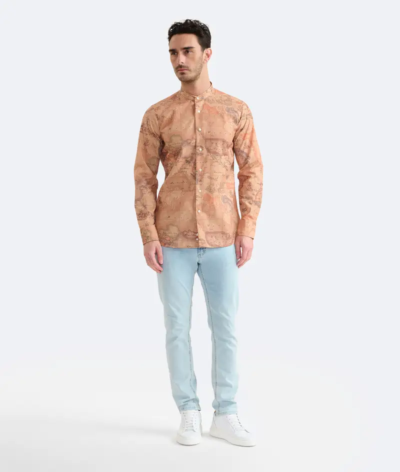 Camicia coreana slim Geo Classic