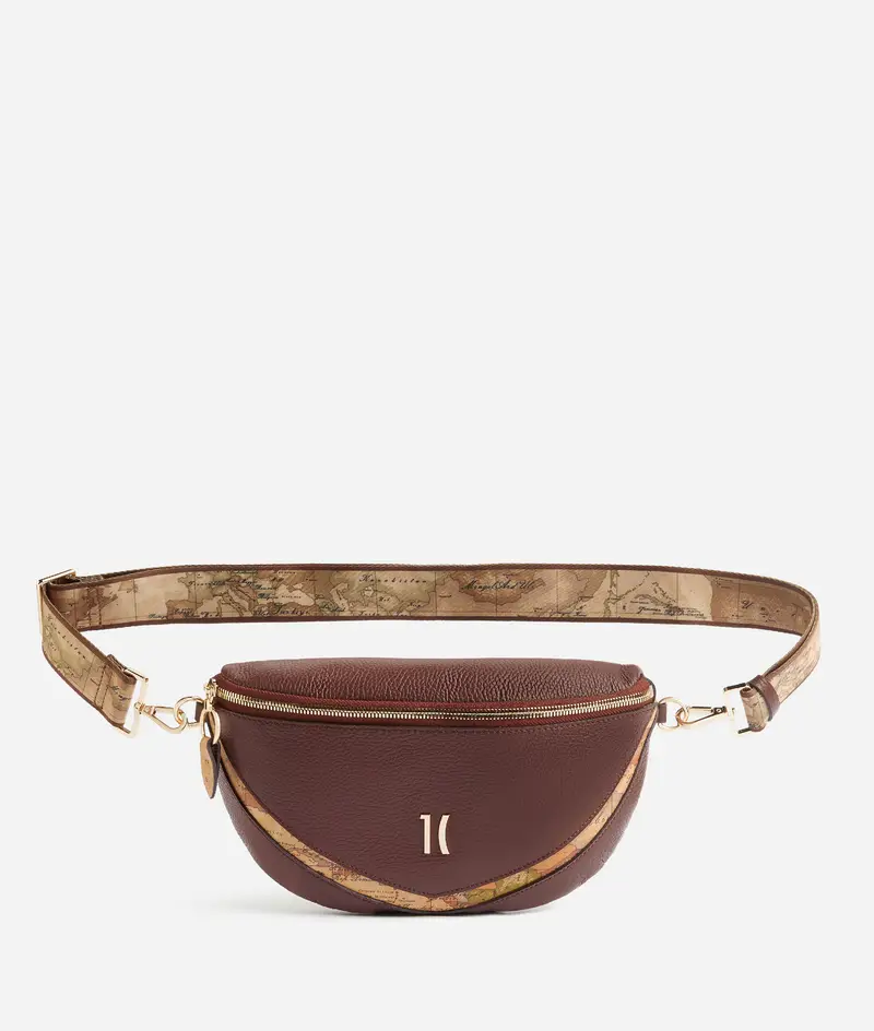 Castle Leather maxi marsupio Mogano