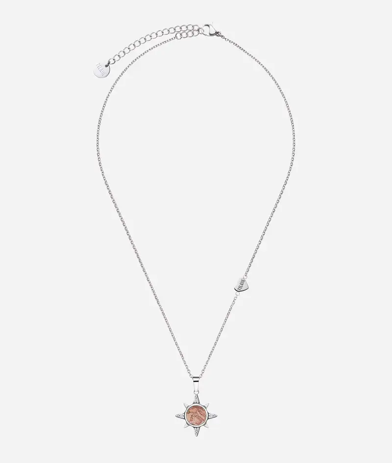 Compass Street girocollo con pendente Geo Classic Argento