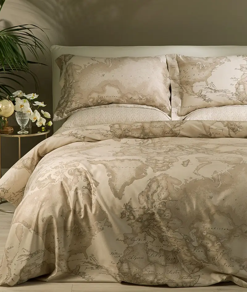 Completo copripiumino matrimoniale stampa Geo Safari