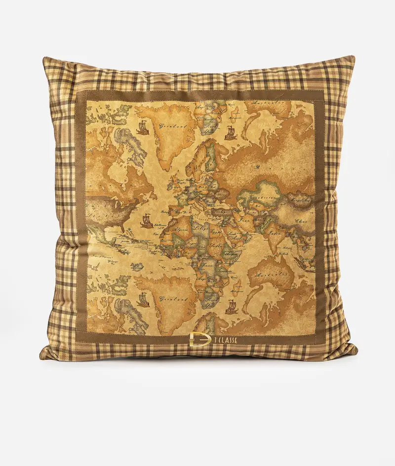 Cuscino in velluto stampa Geo Tartan