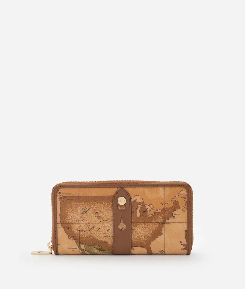 Escape Geo portafoglio zip-around Cuoio