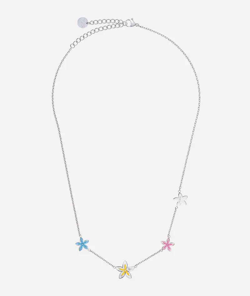 Flower Street girocollo con pendenti smaltati Multicolor