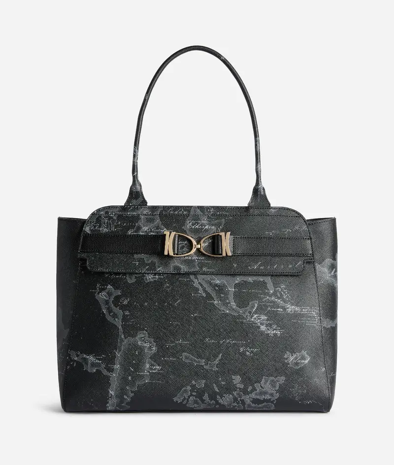 Folk Geo Night borsa shopping Nera