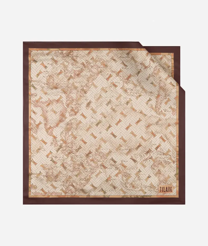 Foulard 1C Matelassé 75x75 Caffè