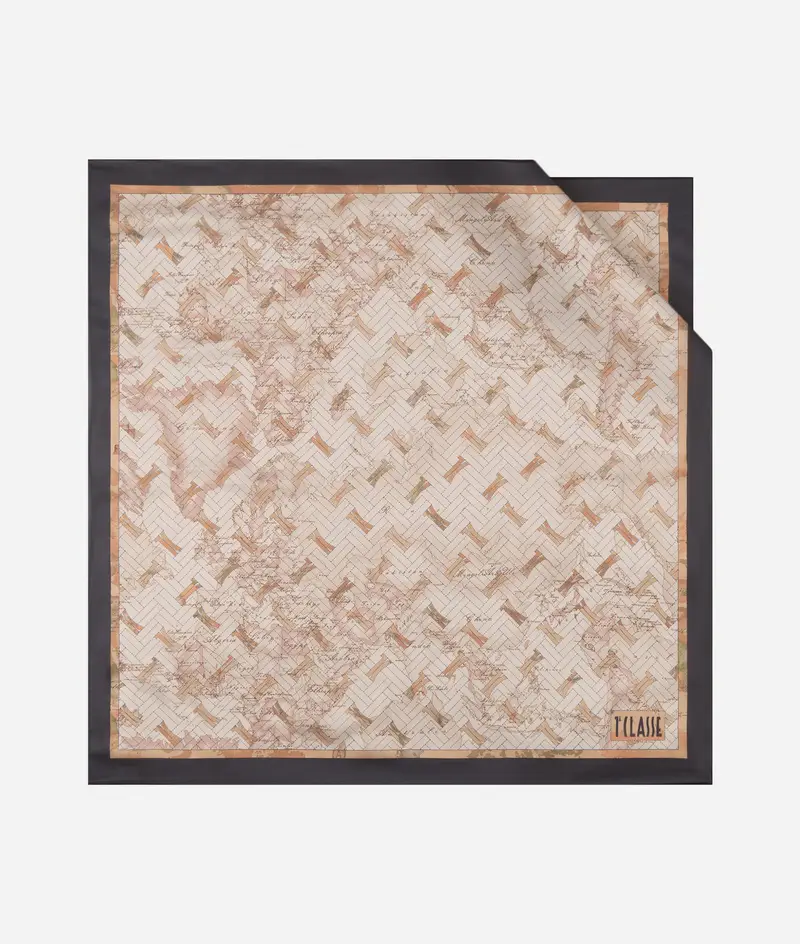 Foulard 1C Matelassé 75x75 Nero