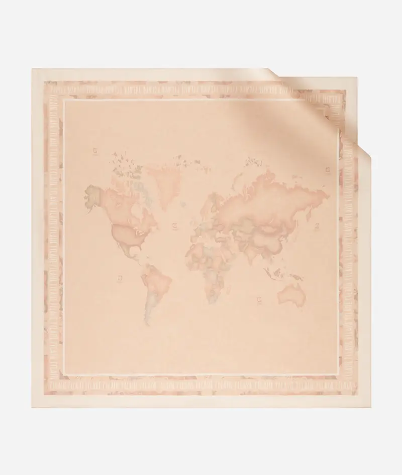 Foulard con cornice 1ᴬ Classe 90x90 Écru