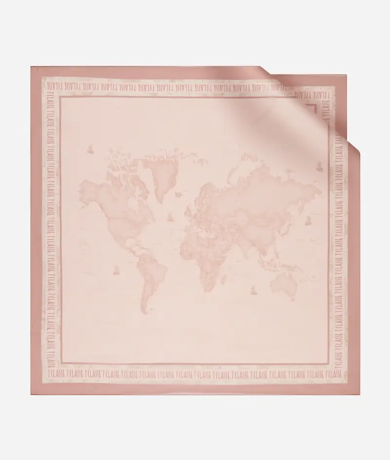 Foulard con cornice 1ᴬ Classe 90x90 Nocciola