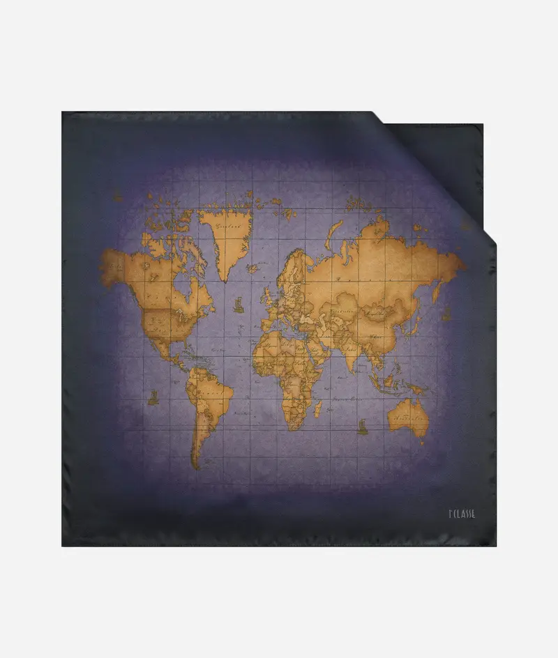 Foulard Geo Sfumato 60x60 Blu Cobalto