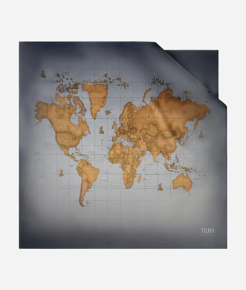 Foulard Geo Sfumato 90x90 Grigio