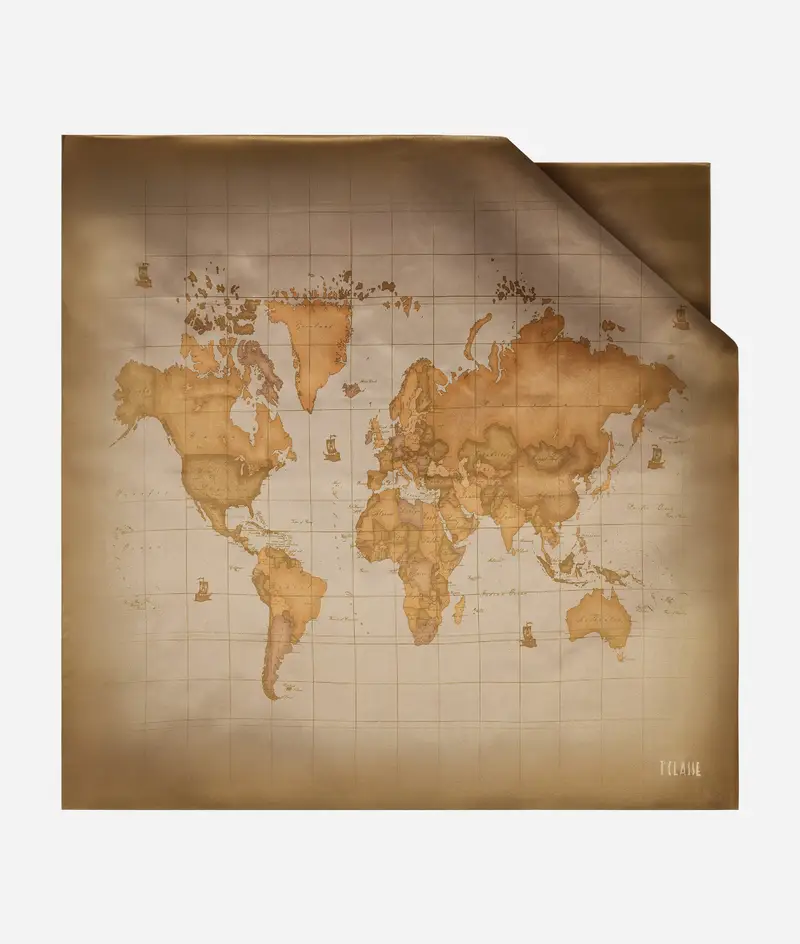 Foulard Geo Sfumato 90x90 Nocciola