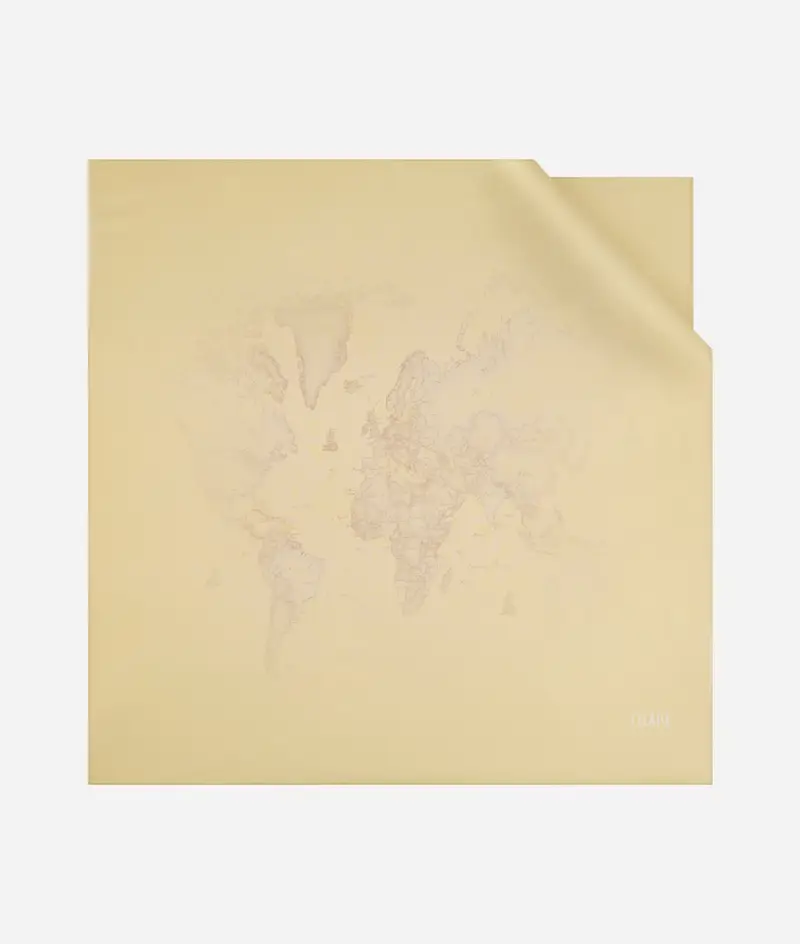 Foulard Geo Sfumato Delicato 75x75 Giallo Tenue