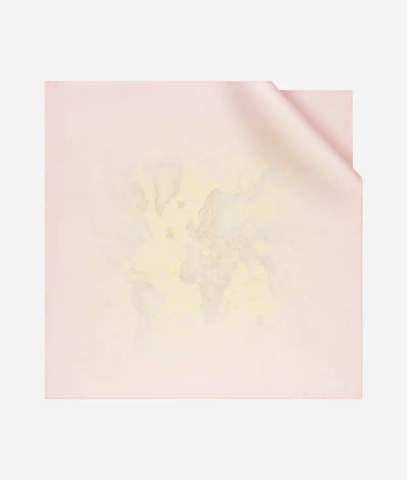 Foulard Geo Sfumato Delicato 75x75 Rosa Pallido