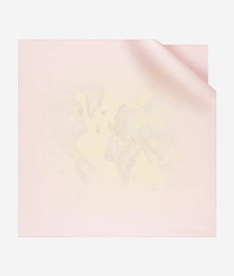 Foulard Geo Sfumato Delicato 90x90 Rosa Pallido