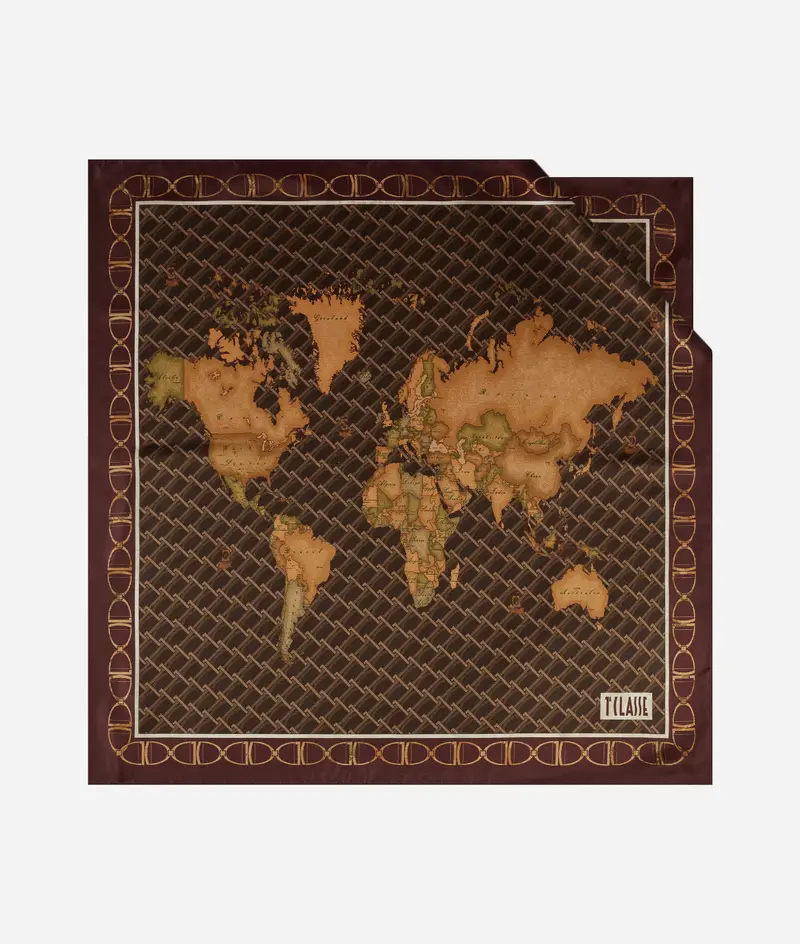 Foulard Monogram 1C 75x75 Testa di Moro