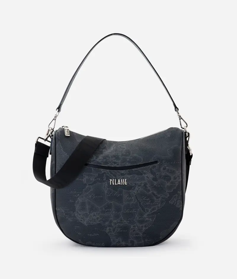 Geo Black tracolla a mezzaluna con tasca