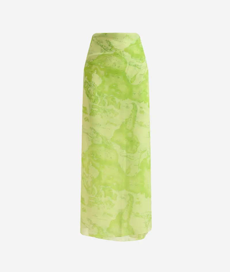 Geo Color pareo in voile Verde Lime