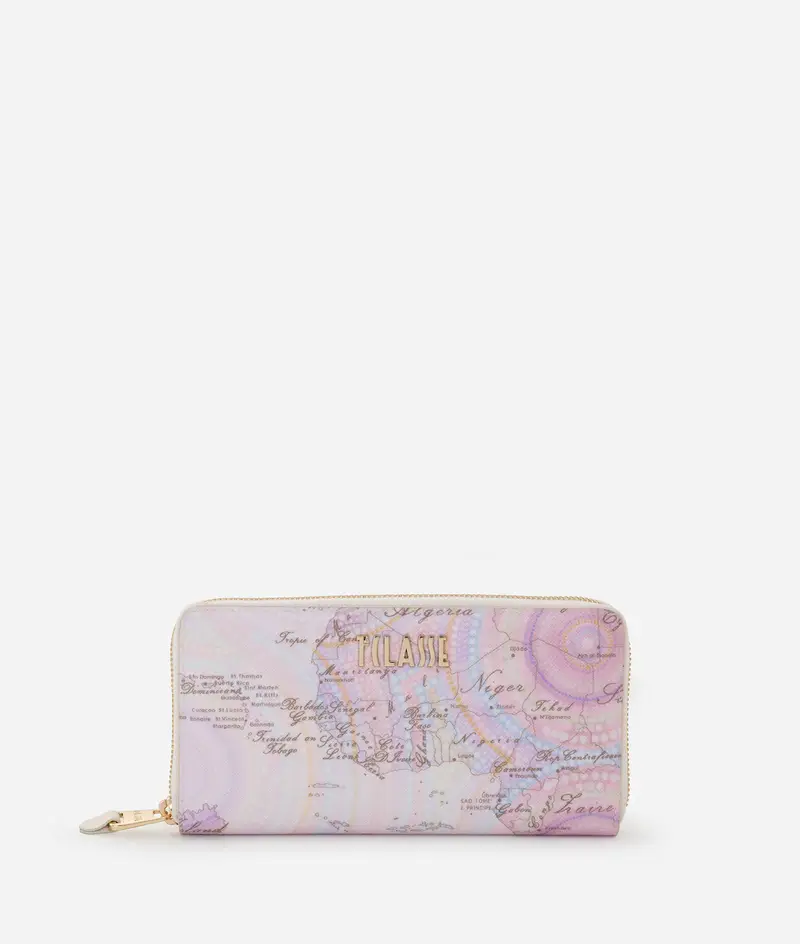 Geo Dots Art portafoglio zip-around Multicolor