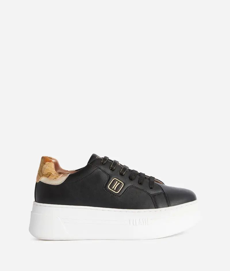 Geo Elevate sneaker in eco nappa con logo 1C Nere