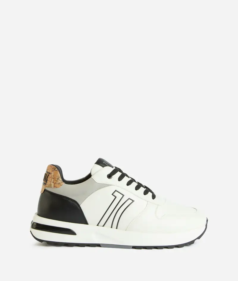 Geo Road Glasgow sneaker in eco nappa Bianche