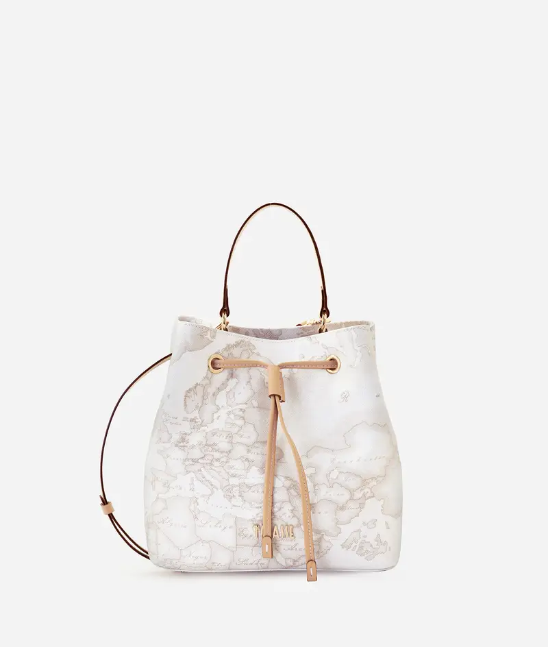 Geo White borsa secchiello con coulisse